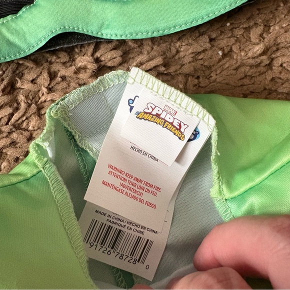 Marvel Spidey and His Amazing Friends Hulk Green Costume 2T Eye Mask Halloween - Picture 2 of 5